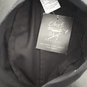 Hat - Chef Hat for Cook NWT Black (discoloration from sun & camera)